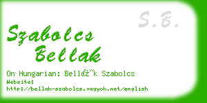 szabolcs bellak business card